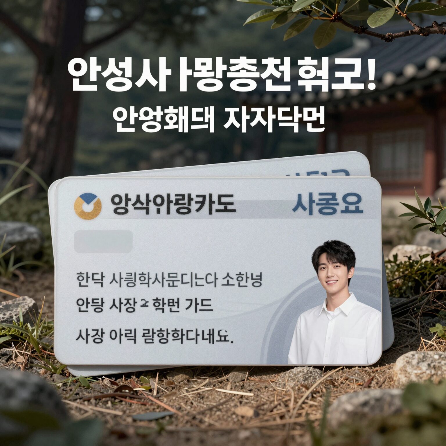 안성사랑카드 충전 혜택과 사용처를 보여주는 그래픽 이미지