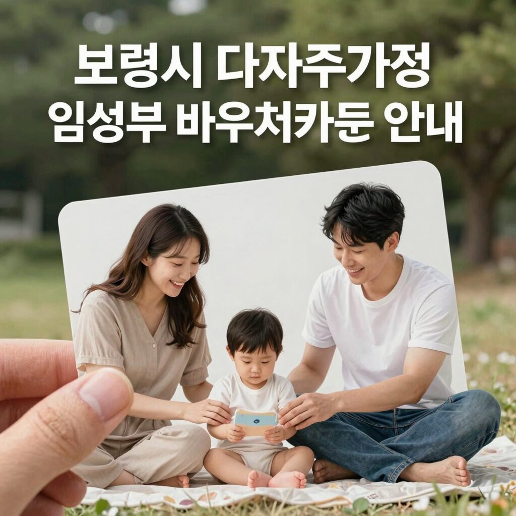 보령시 다자녀가정 임신부 바우처카드 지원 안내