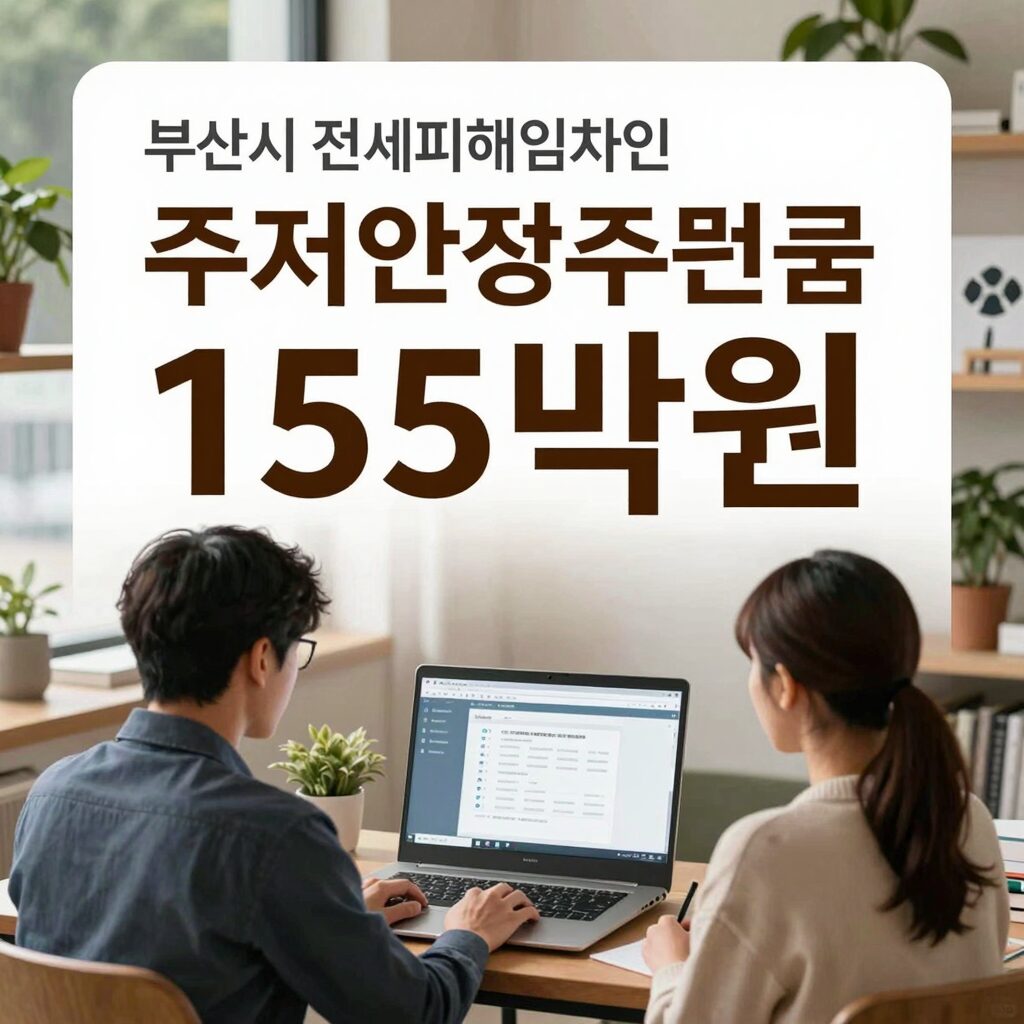 부산시 전세피해임차인 주거안정지원금 155만원 신청 방법 안내 이미지