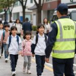 아동안전지킴이 활동 모습, 아이들의 등하굣길을 지키는 교통안전지도사