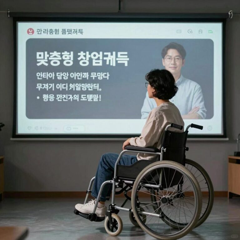 장애인 맞춤형 창업교육 온라인 플랫폼 화면