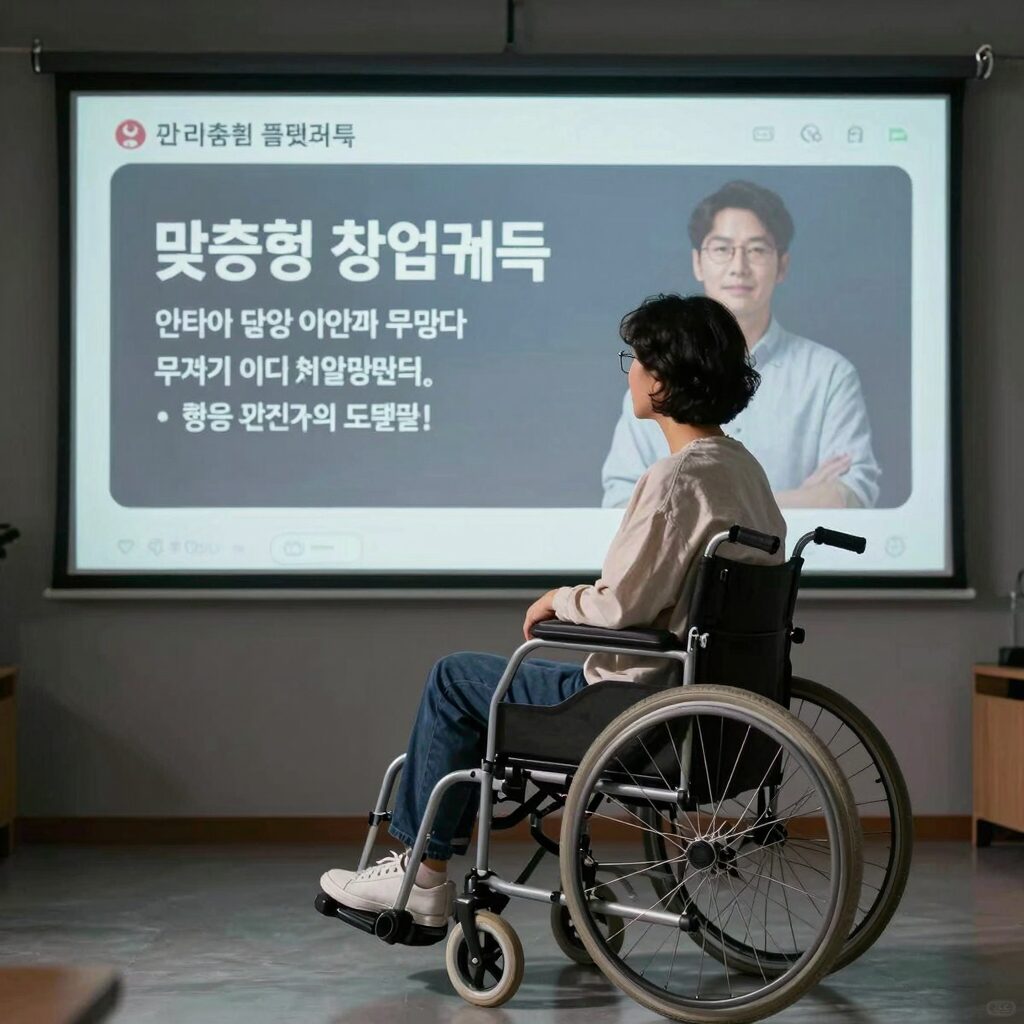 장애인 맞춤형 창업교육 온라인 플랫폼 화면