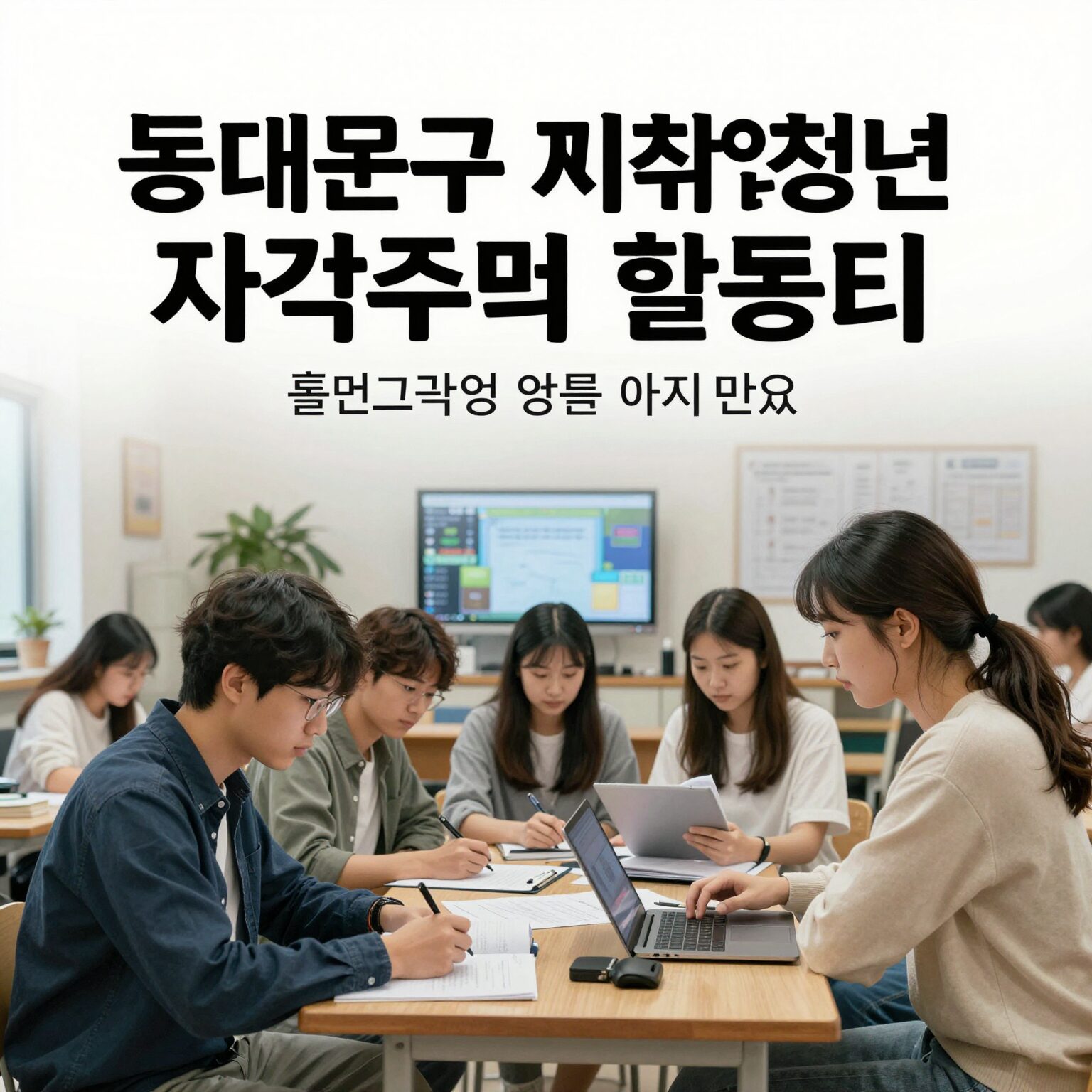 동대문구 미취업청년 자격취득 활동비 지원 사업 포스터 이미지