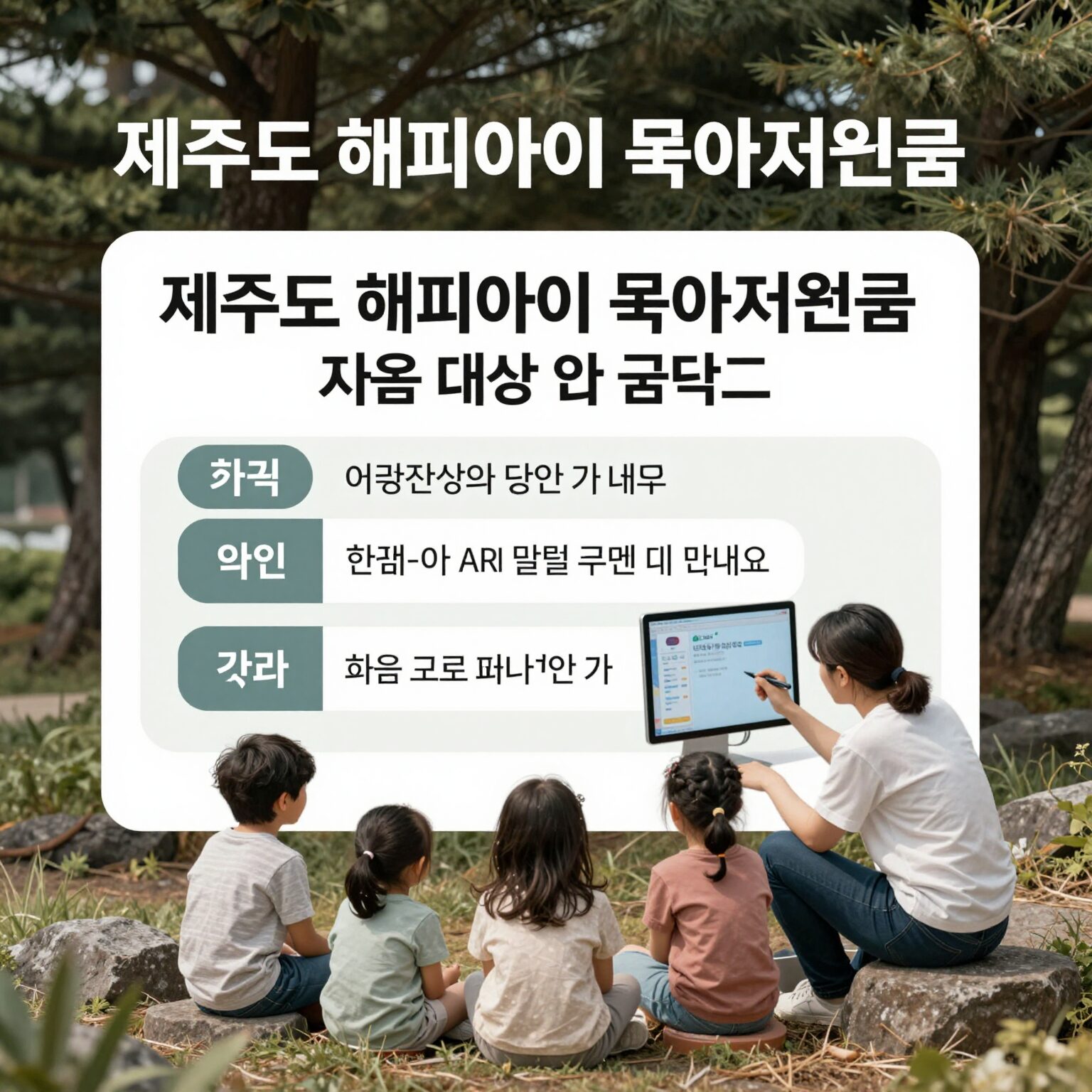 제주도 해피아이 육아지원금 지원 대상 및 금액 안내 그림