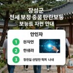 장성군 청년 전세보증금반환보증 보증료 지원 안내 포스터