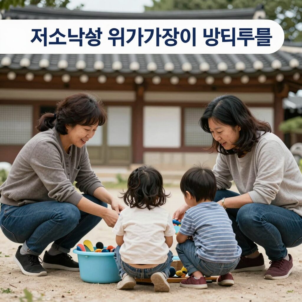 저소득층 위기가정이 생계비와 의료비 지원을 받는 모습을 표현한 이미지