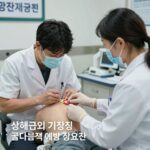 의료급여 생애전환기검진 골밀도 검사 장면 골다공증 예방 중요성
