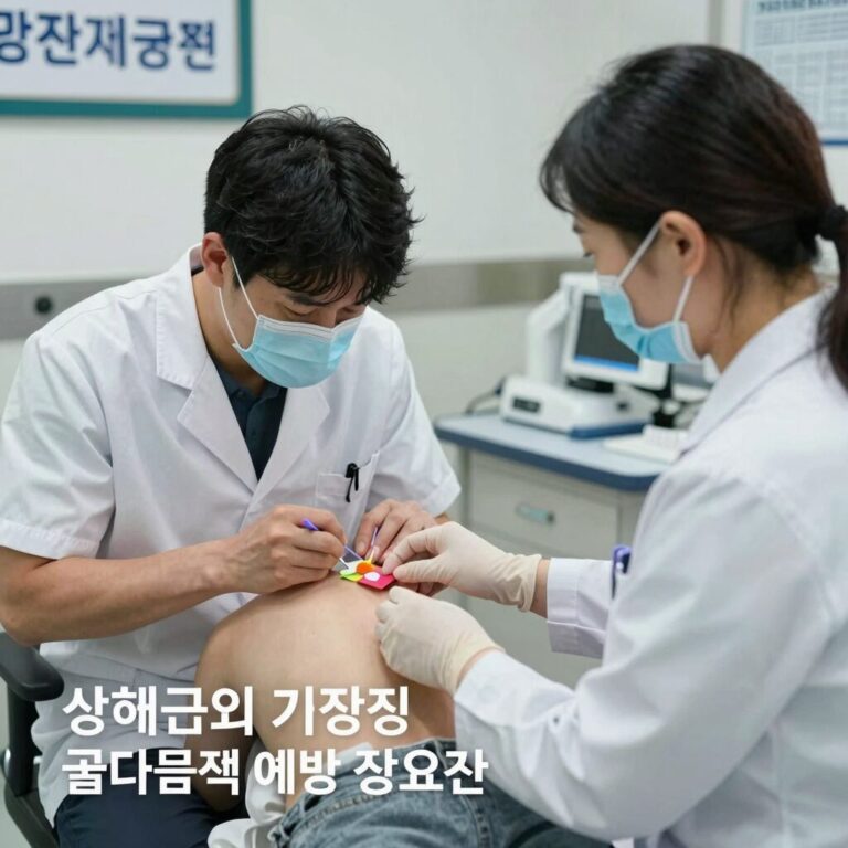 의료급여 생애전환기검진 골밀도 검사 장면 골다공증 예방 중요성