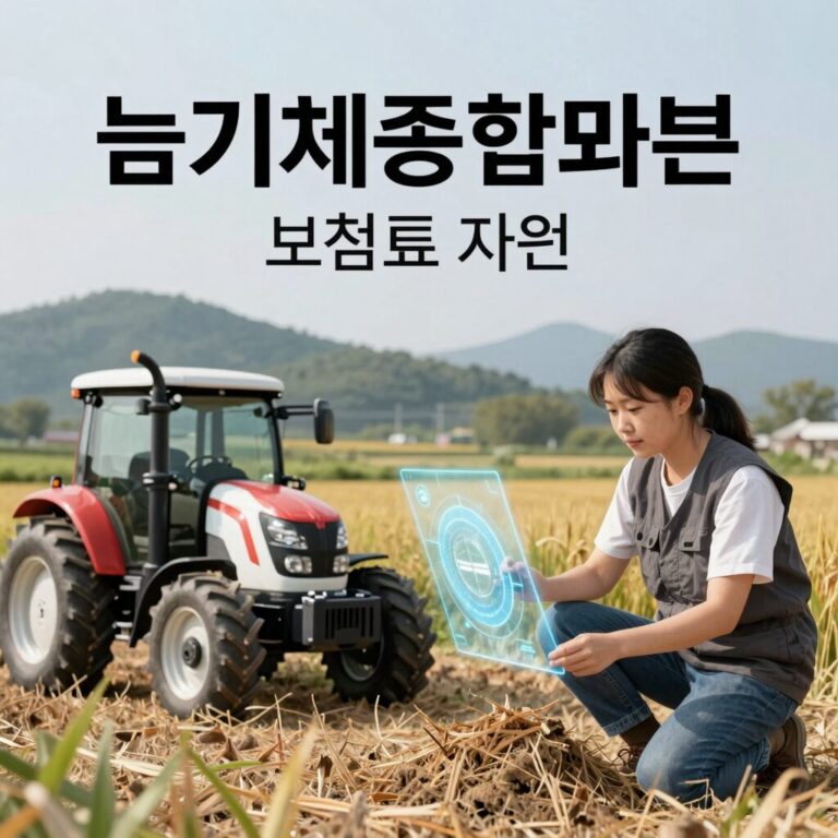 농기계종합보험 보험료 지원 포스터