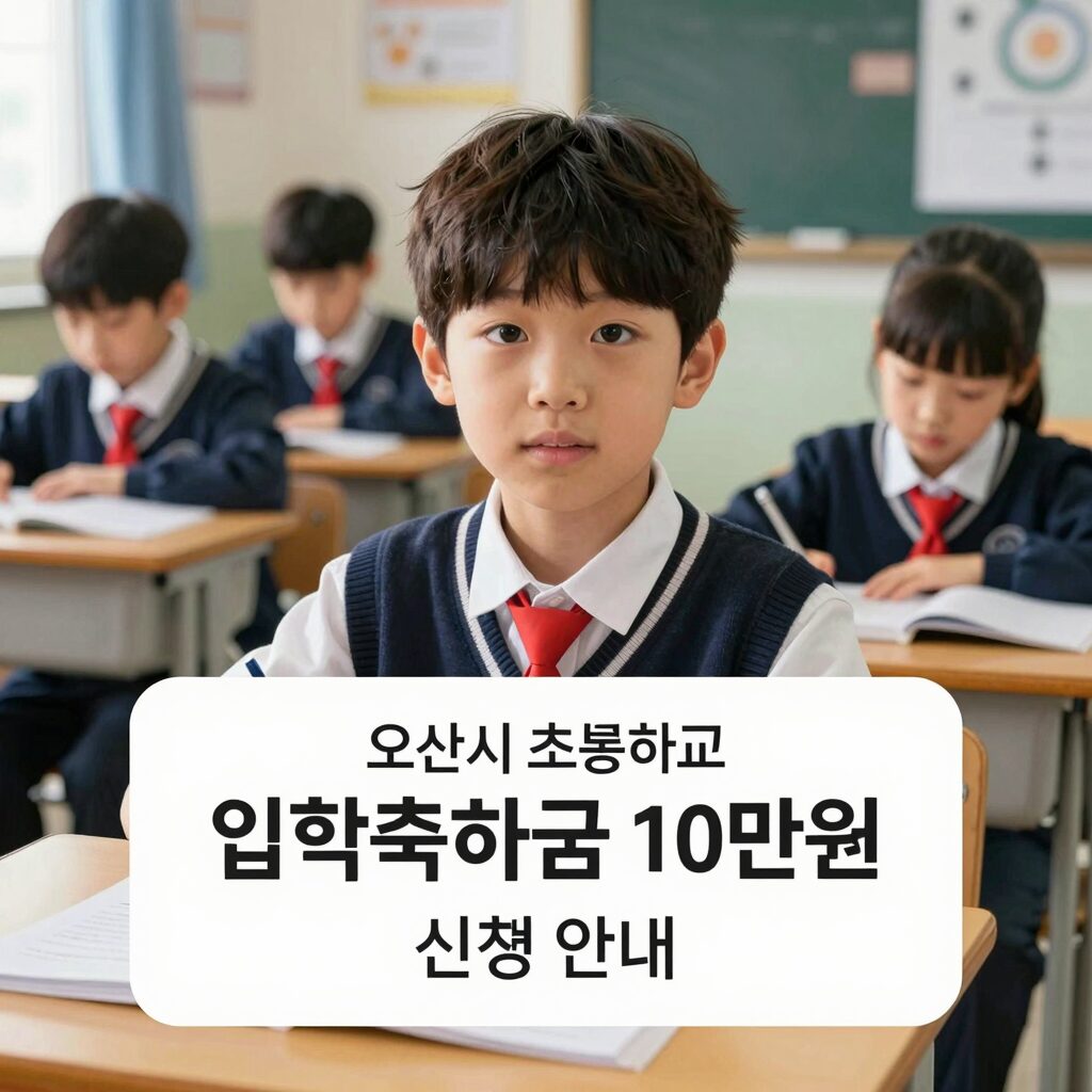 오산시 초등학교 입학축하금 10만원 신청 안내 이미지