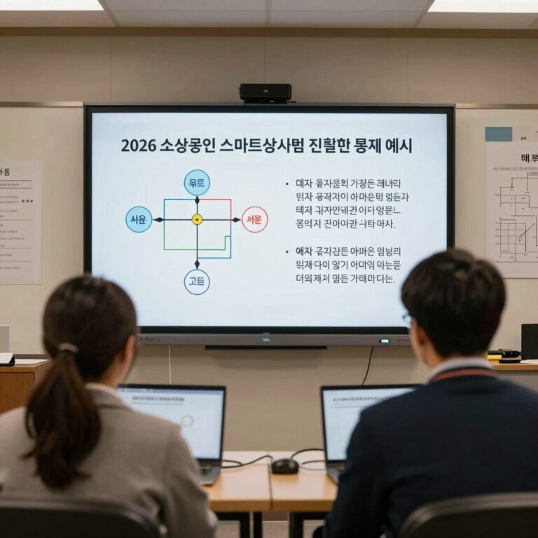 2026 소상공인 스마트상점 기술보급사업 전자칠판 설치 예시