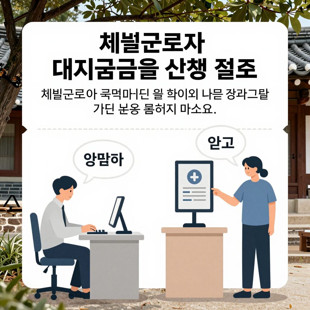 체불근로자가 대지급금을 신청하는 절차를 나타낸 일러스트