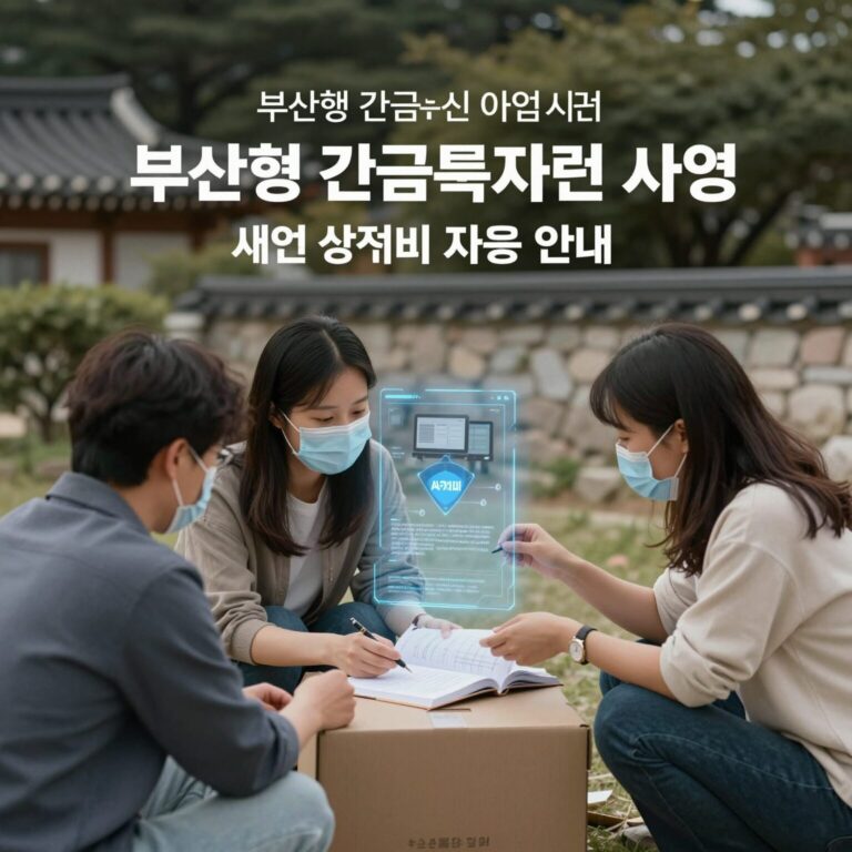 부산형 긴급복지지원 사업 생계비 지원 안내