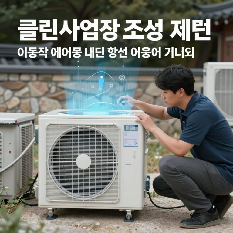 클린사업장 조성 지원 이동식 에어컨 예시