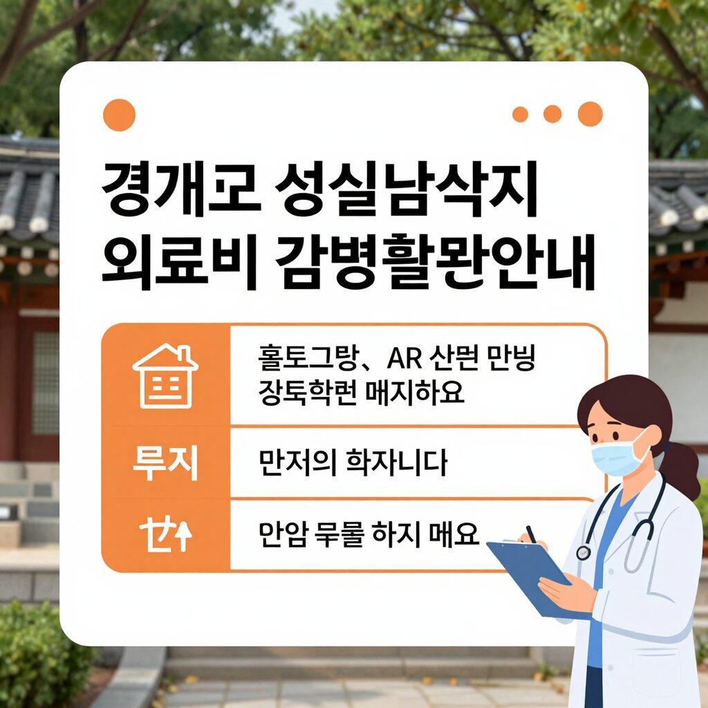 경기도 성실납세자 의료비 감면 적용병원 안내 이미지