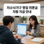저소득가구 명절 위문금 지원 자동 지급 받기 저소득가구 명절 위문금 자동 지급 안내 이미지