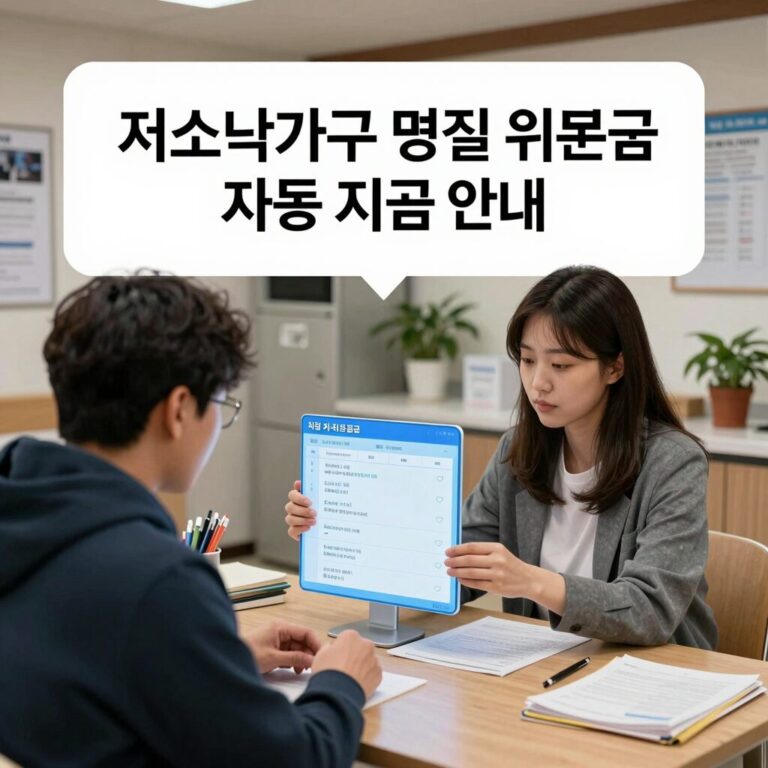 저소득가구 명절 위문금 자동 지급 안내 이미지