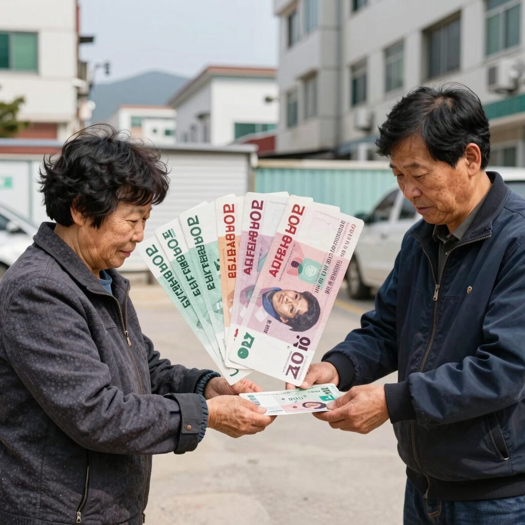 저소득 주민 생활안정지원금 현금과 상품권 이미지