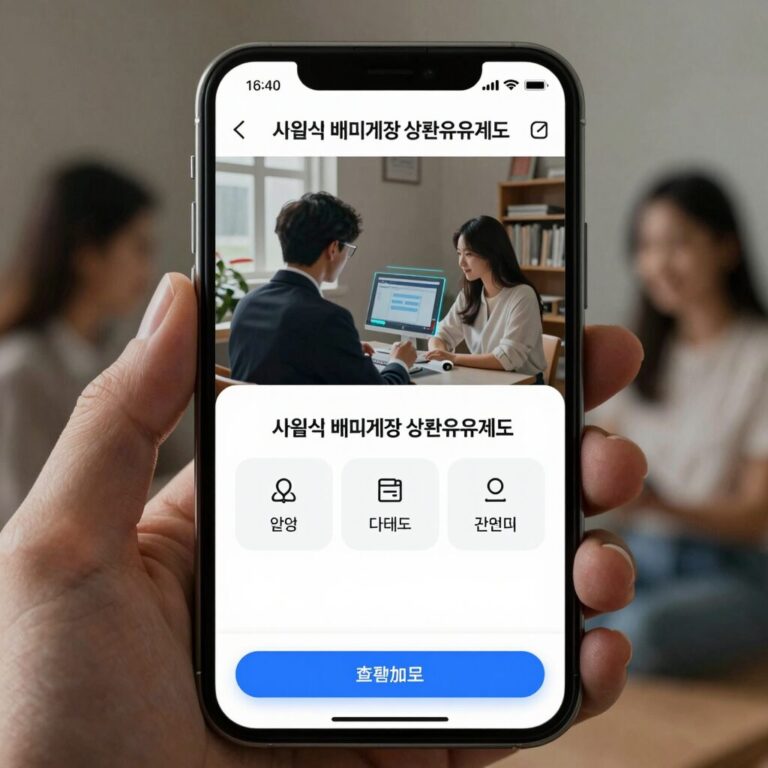 사회적 배려계층 상환유예제도 신청 화면