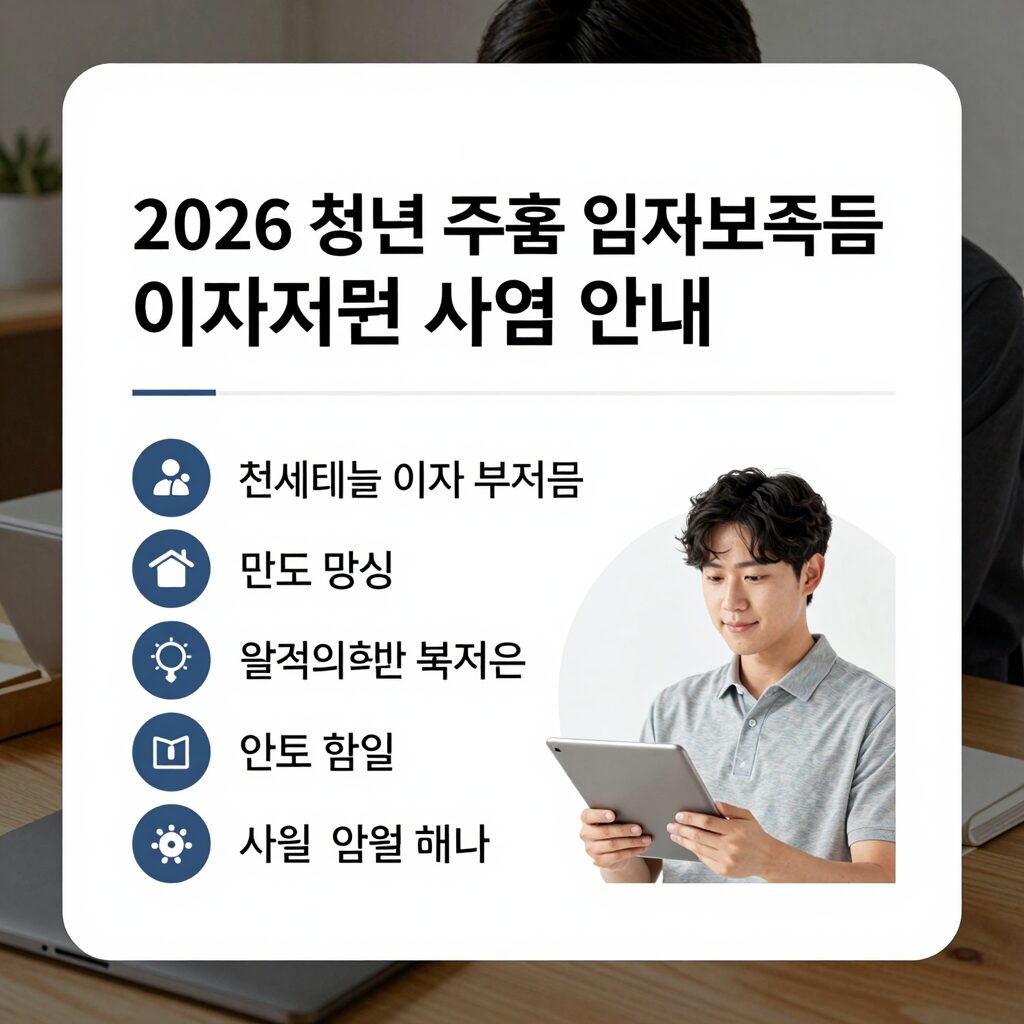 2026년 청년 주택 임차보증금 이자지원 사업 안내 이미지 - 전세대출 이자 부담을 낮추는 방법
