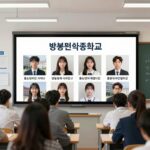 방송통신중학교 온라인 수업 화면