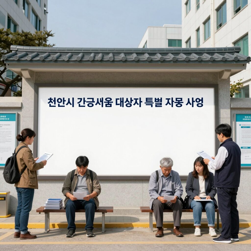천안시 긴급지원 대상자 특별 지원 사업 안내 이미지