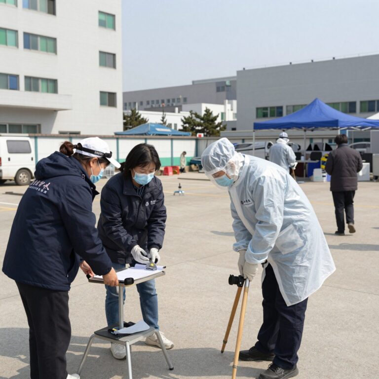 진폐 예방을 위한 분진 작업장 보호 장비와 폐 건강 이미지