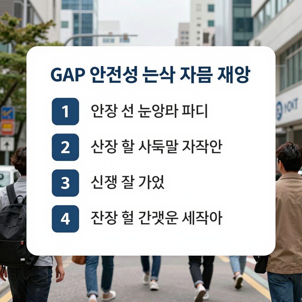 GAP 안전성 분석 지원 사업의 개요와 신청 절차를 안내하는 이미지