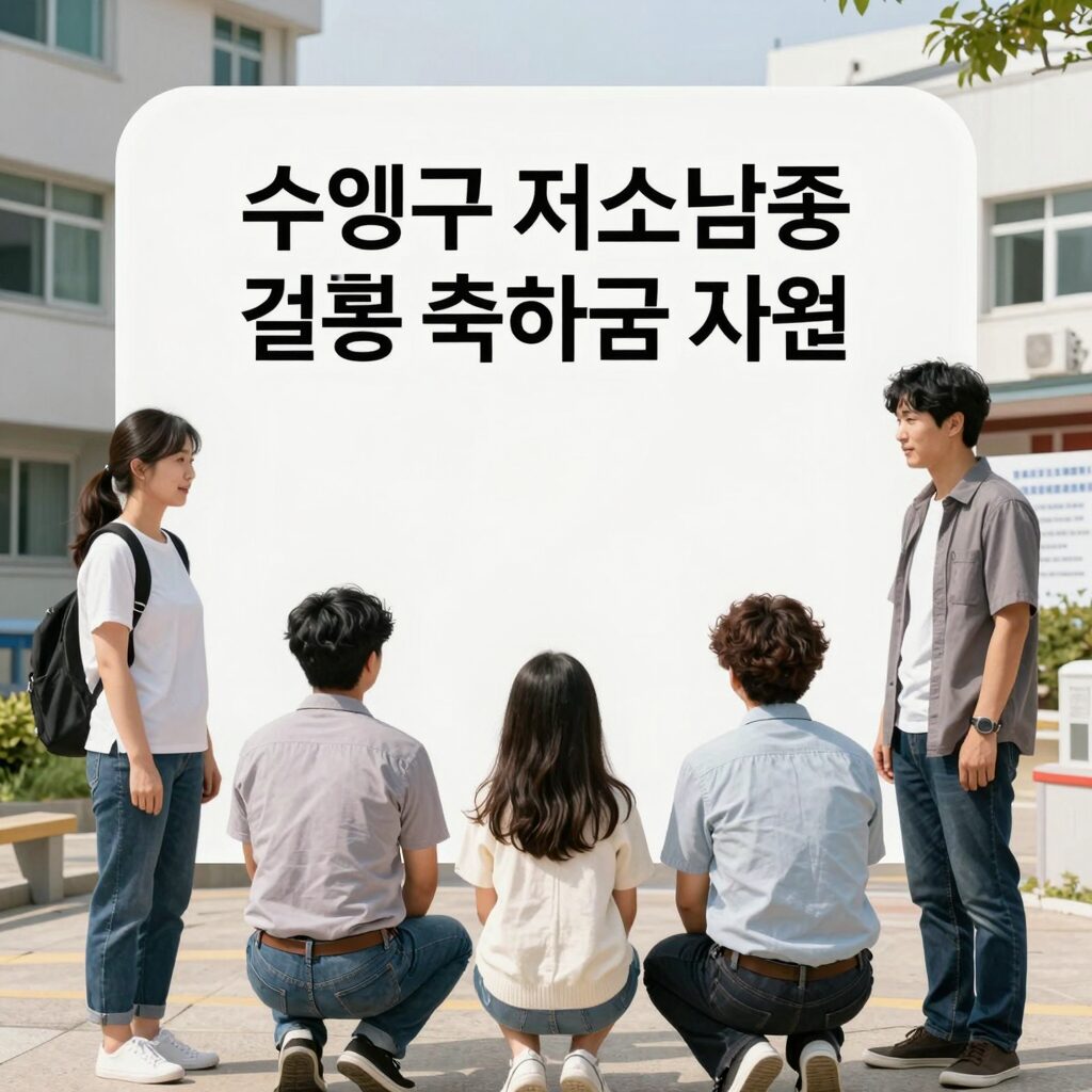 수영구 저소득층 결혼축하금 지원 조건 안내 이미지