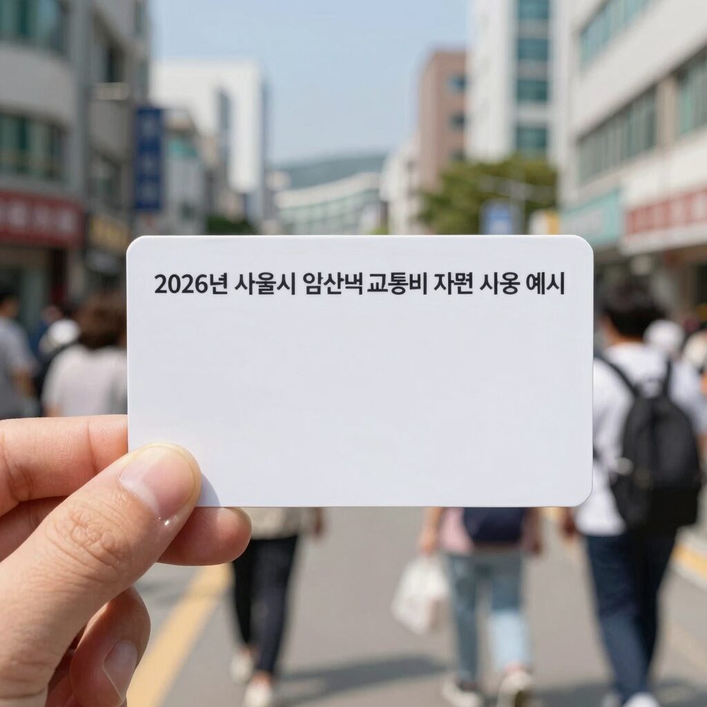 2026년 서울시 임산부 교통비 지원 카드 사용 예시