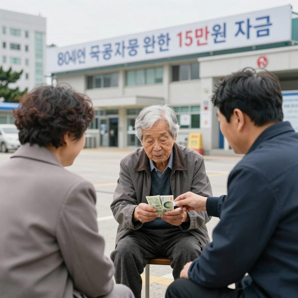 80세 이상 국가유공자를 위한 생계지원금 15만원 지급 안내 이미지