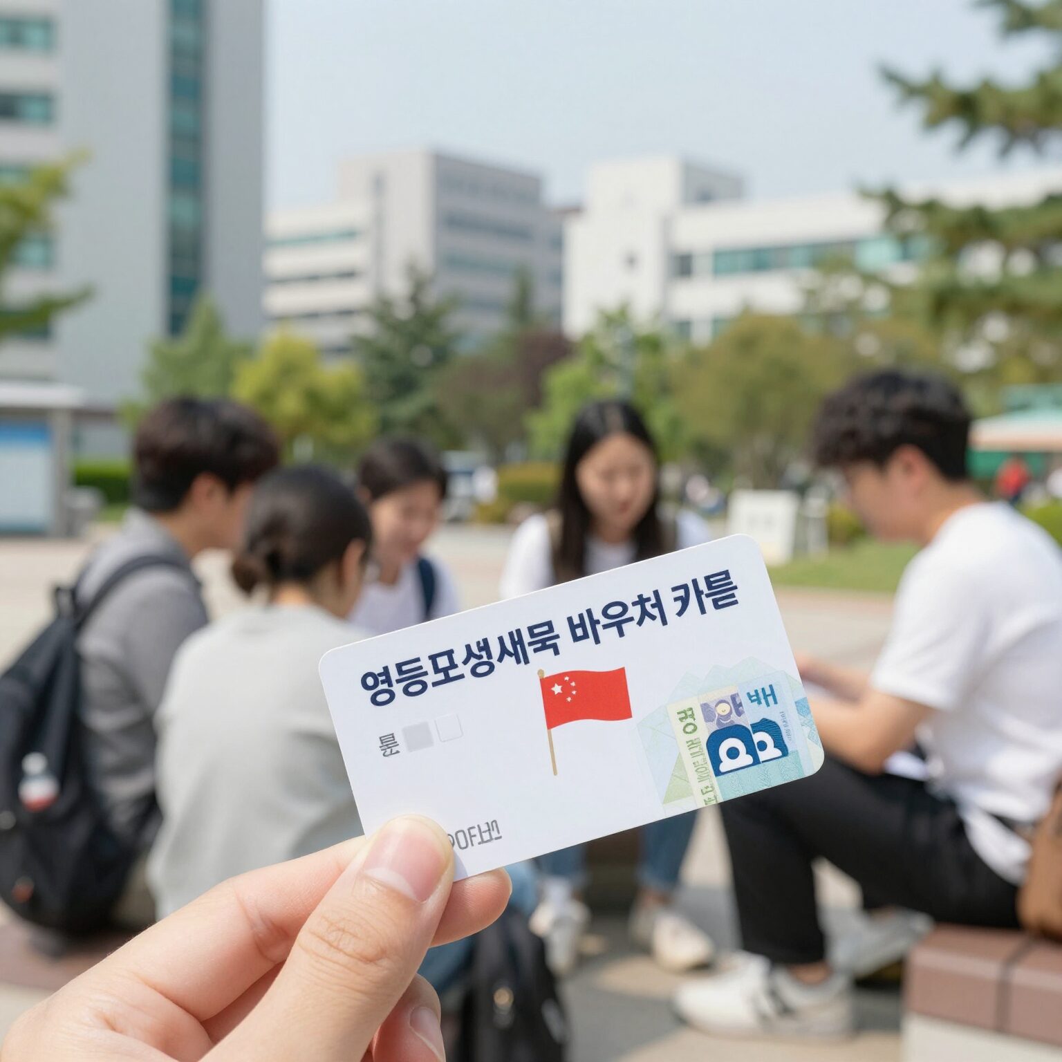 영등포 평생교육 바우처 카드로 교육비 20만원을 지원받는 모습