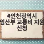 인천광역시 임산부 교통비 지원 신청