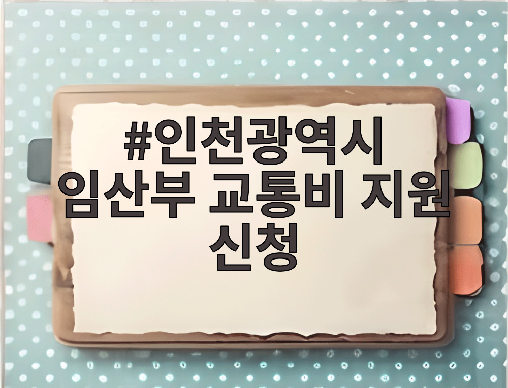 인천광역시 임산부 교통비 지원 신청