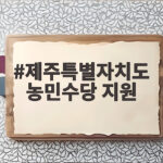 제주특별자치도 농민수당 지원