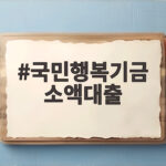 국민행복기금 소액대출