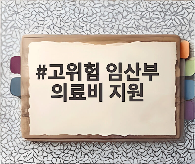 고위험 임산부 의료비 지원