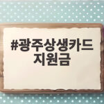 광주상생카드 지원금