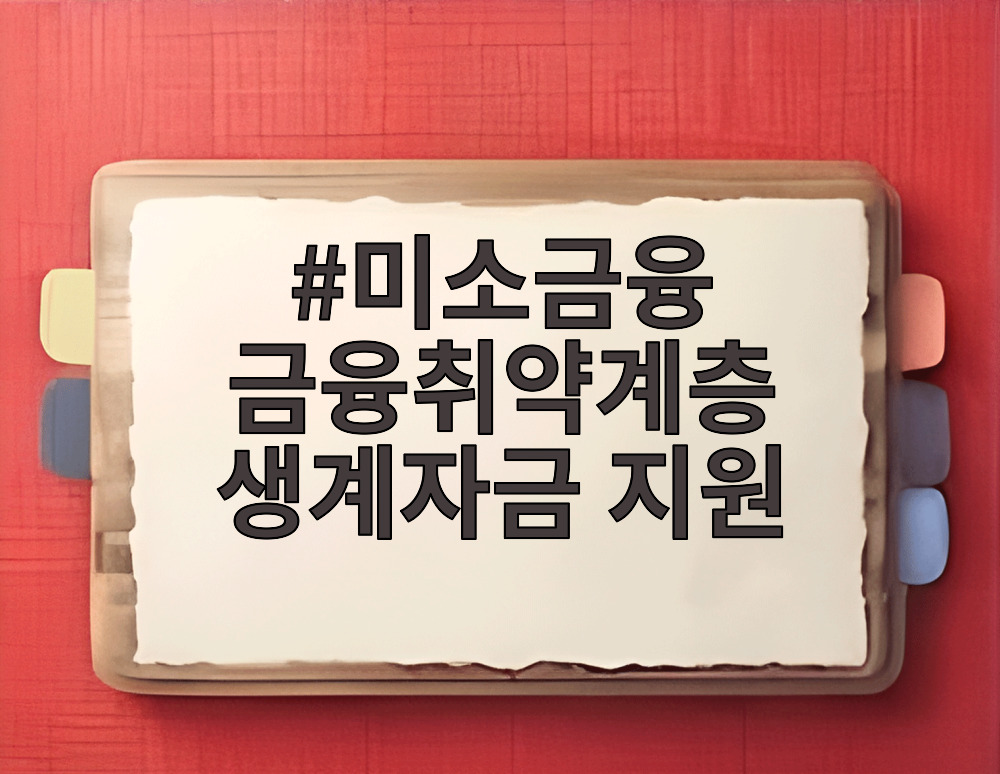 미소금융 금융취약계층 생계자금 지원