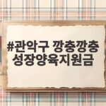 관악구 깡충깡충 성장양육지원금