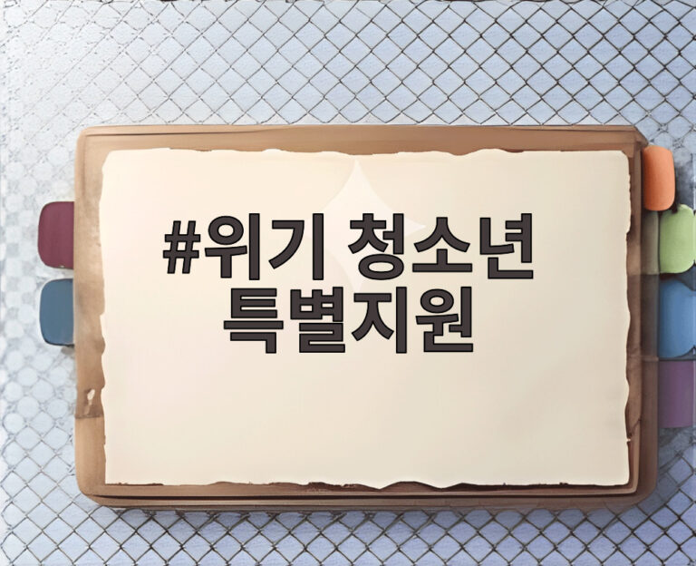 위기 청소년 특별지원