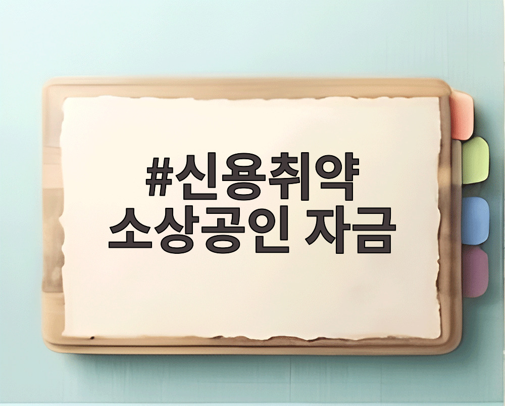 신용취약 소상공인 자금