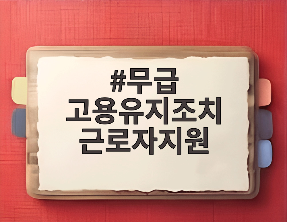 무급 고용유지조치 근로자지원