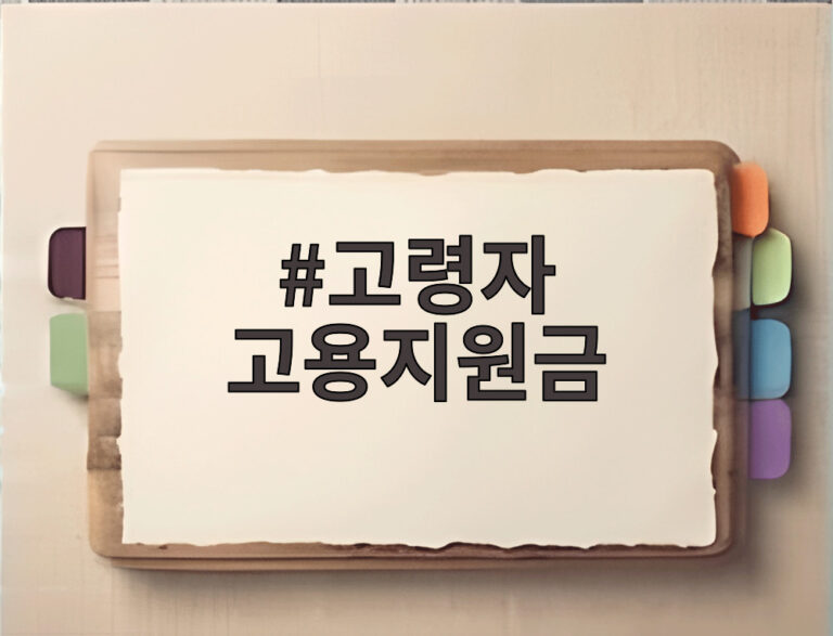 고령자 고용지원금