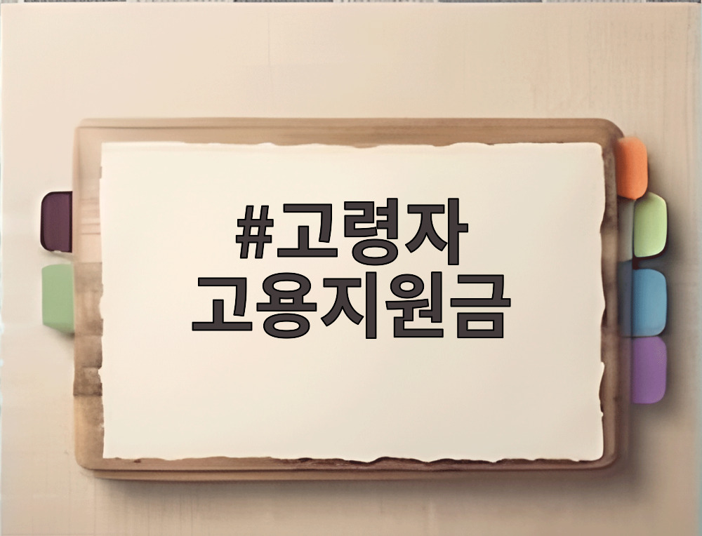 고령자 고용지원금