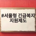 서울형 긴급복지 지원제도 신청자격과 지원금액 서울형 긴급복지 지원제도