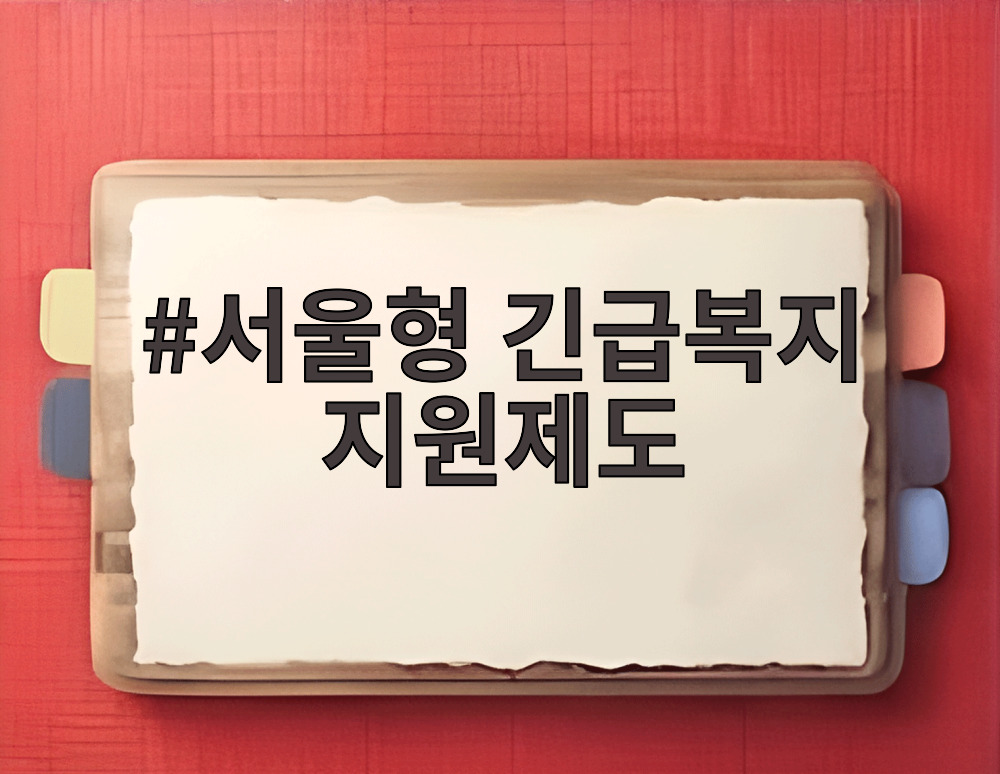 서울형 긴급복지 지원제도