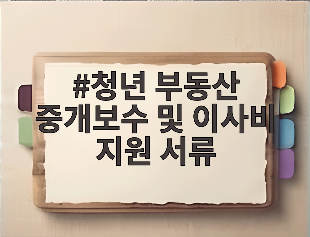 청년 부동산 중개보수 및 이사비 지원 서류