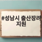 성남시 출산장려 지원 지원금 총정리 신청법 성남시 출산장려 지원