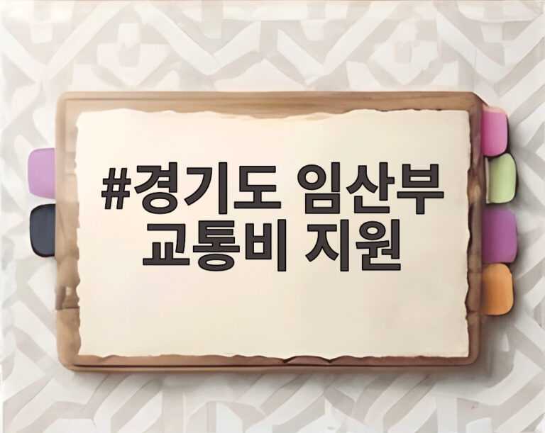 경기도 임산부 교통비 지원